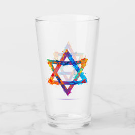 Verre Judaïque - Lunettes de boisson - Etoiles juives -