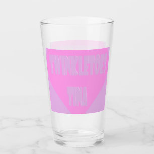 Verre Jumeaux de Tina rose et mauve coeur pastels
