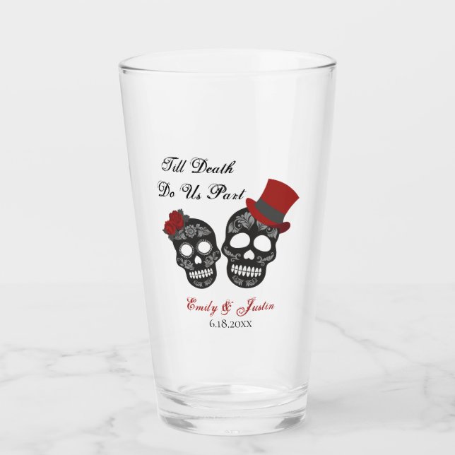Verre Jusqu'à ce que la mort nous sépare | Cadeau Mariag (Devant)