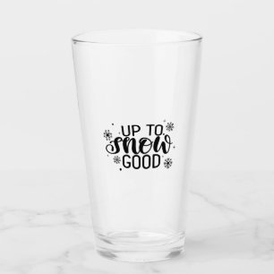 Verre Jusqu'à neige bonne drôle de Noël Hiver Flocon de