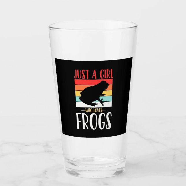 Verre Juste une fille qui aime la grenouille (Devant)