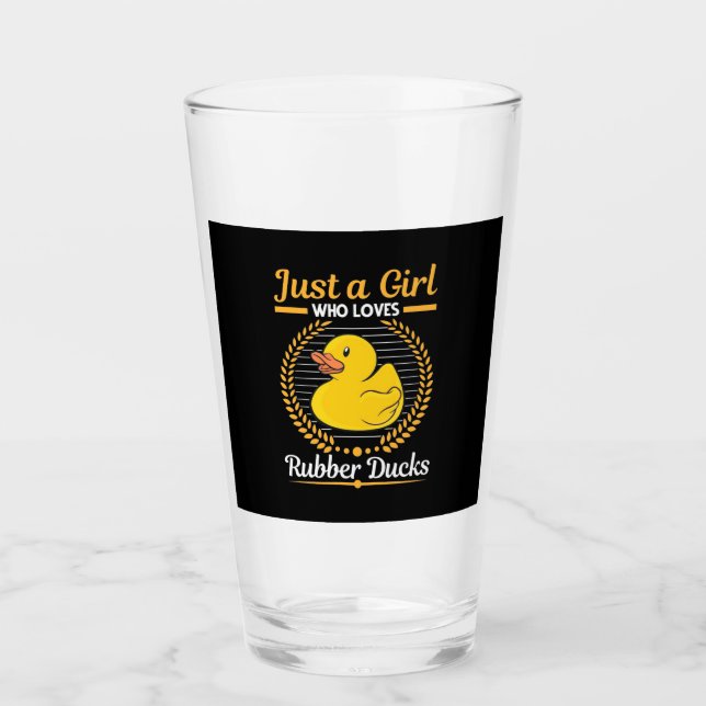 Verre Juste Une Fille Qui Aime Le Canard En Caoutchouc (Devant)
