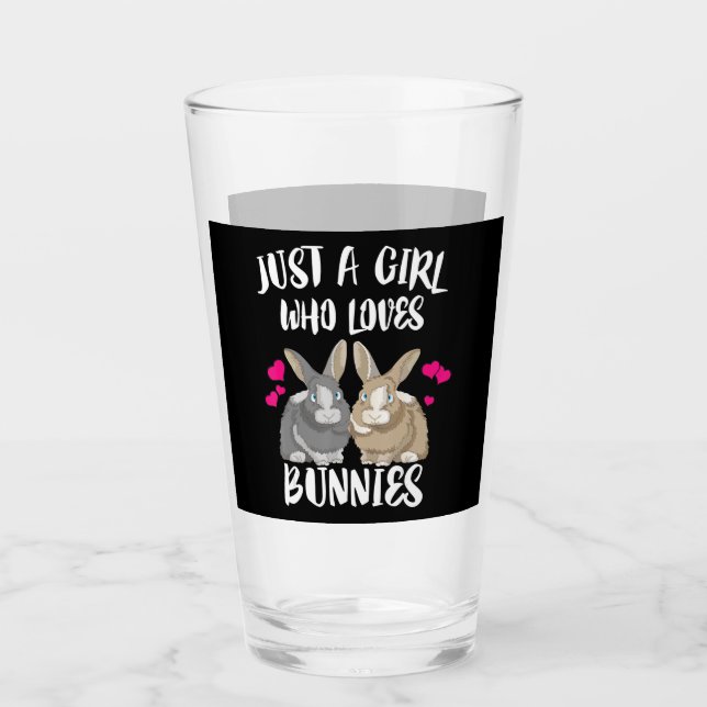 Verre Juste une fille qui aime les lapins| Lapin Lover (Devant)