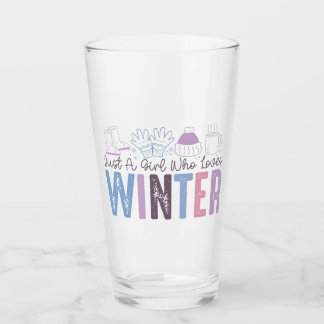 Verre Juste une fille qui aime l'hiver mignonne design s