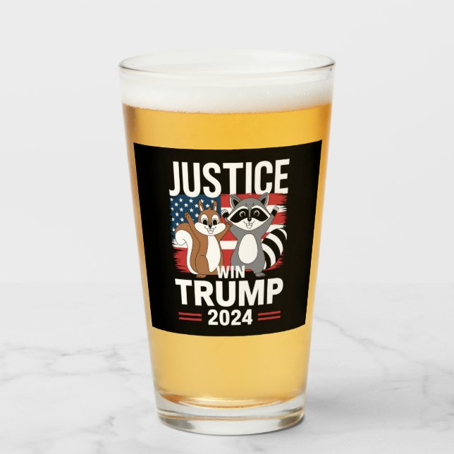 Verre Justice Pour Peanut Win Trump 2024 (Devant (rempli))