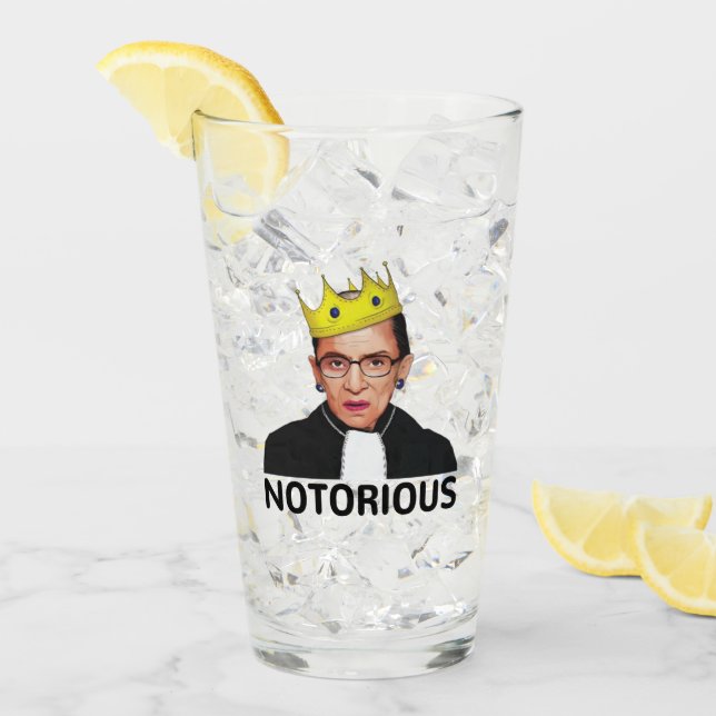 Verre Kamala Harris, célèbre par RBG, je parle (Devant glace)