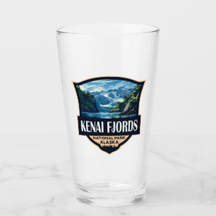 Verre Kenai Fjords National Park Illustration Art rétro