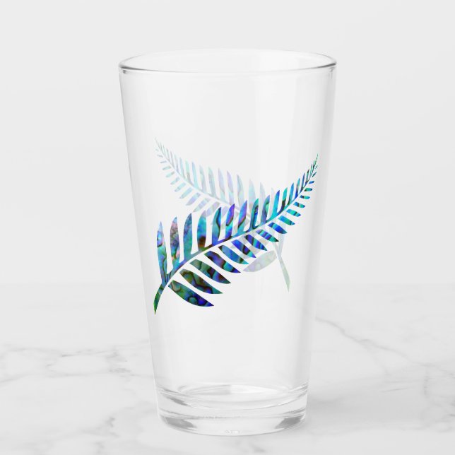 VERRE KIWI NEW ZEALAND FERN PAUA (Devant)
