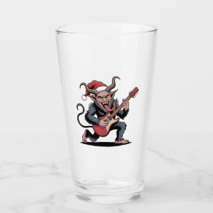 Verre Krampus maléfique jouant de la musique électrique 