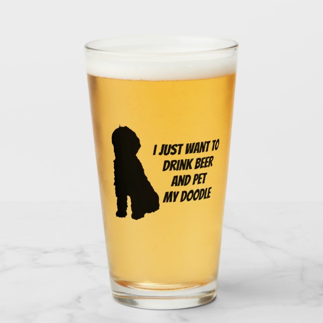 Verre La bière de boissons et choient mon griffonnage (Devant (rempli))