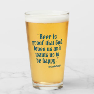 Verre La bière est une preuve amusante Citation de bière