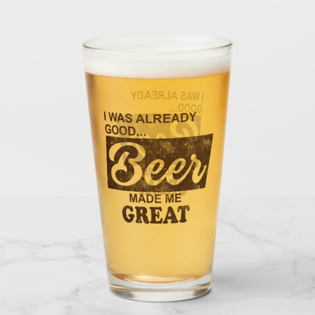 Verre La bière m'a rendu géniale (Devant (rempli))