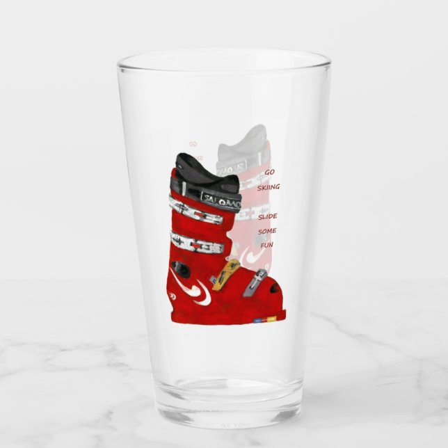 Verre la botte de ski vont glissière de ski de (Devant)