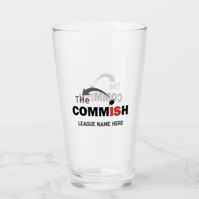 Verre La Commish Custom 16 oz Pint Beer Glass (Devant)