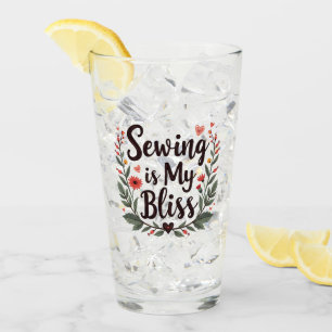 Verre La Couture Est Ma Belle Typographie Florale