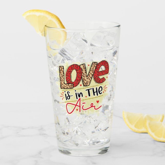 Verre La journée branchée de Love Air Valentines (Devant glace)