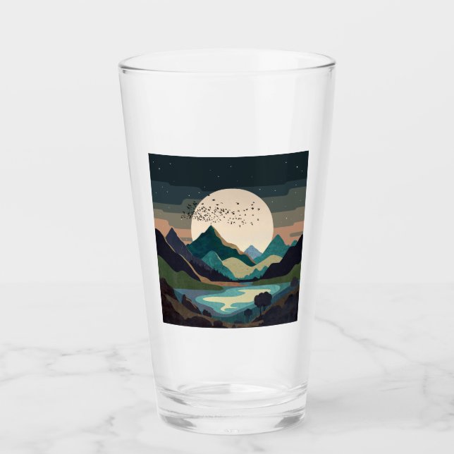 Verre La Lune Sur Le Lac (Devant)