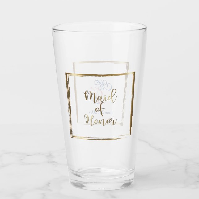 Verre La marine d'aquarelle et rougissent domestique (Devant)