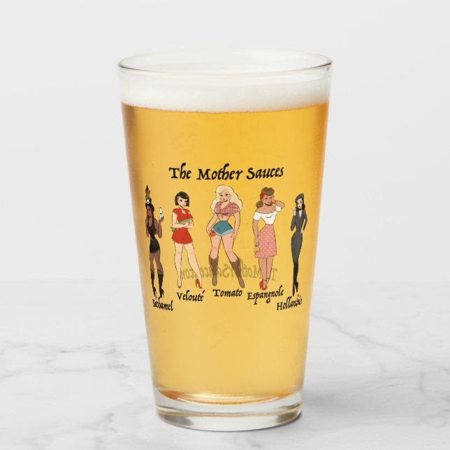 Verre La Mère Sauce Pin Up Glass (Devant (rempli))