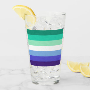 Verre La palette de drapeau des hommes gays trans-inclus