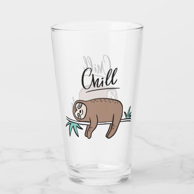 Verre La paresse indique le froid (Devant)
