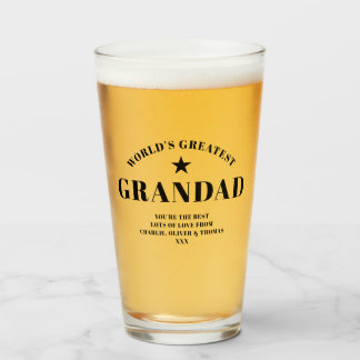 Verre La plus grande pinte noire GRANDAD du monde