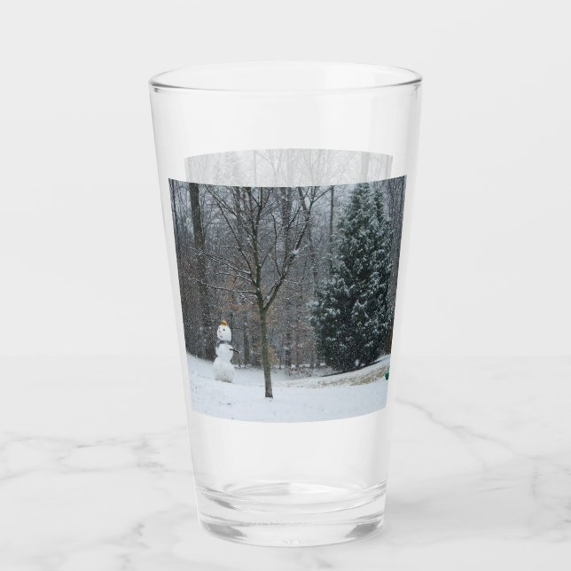 Verre La scène de neige hivernale du voisin (Devant)