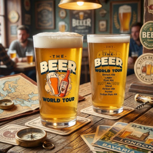 Verre La tournée mondiale de la bière Pint