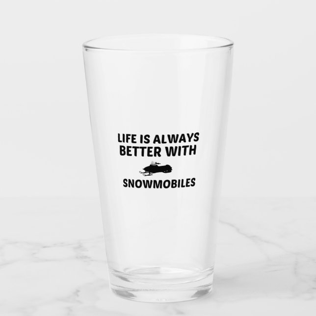 VERRE LA VIE DES MOBILES DE NEIGE EST MEILLEURE (Devant)