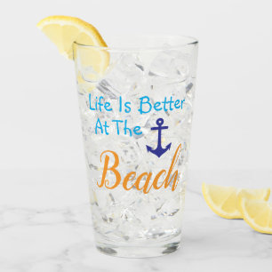 Verre La Vie Est Mieux À La Plage