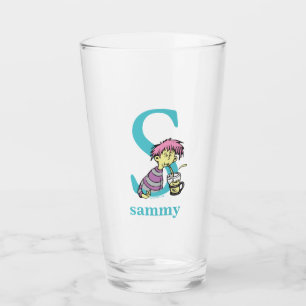 Verre L'ABC de Dr Seuss : Lettre S - Bleu Ajoutez votr