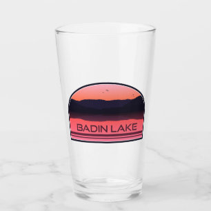 Verre Lac Badin Caroline du Nord Lever rouge