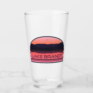Verre Lac Brandt Caroline du Nord Red Sunrise