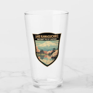 Verre Lac Kawaguchiko Japon Voyage Art Vintage