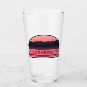 Verre Lac Keowee Caroline du Sud Red Sunrise