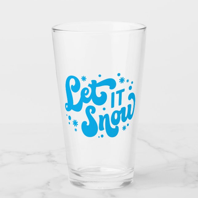 Verre Laisser neiger hiver design (Devant)