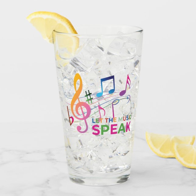 Verre Laissez La Musique Parler, Notes Musicales (Devant glace)
