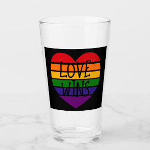 Verre L'amour gagne Rainbow Heart