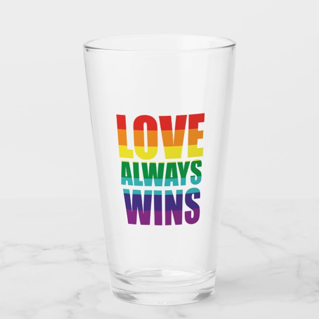 Verre L'amour gagne toujours (Devant)