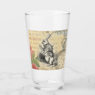 Verre Lapin Blanc Aventures d'Alice au Pays des Merveill