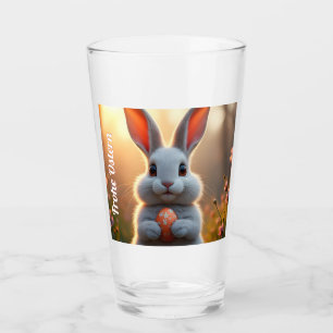 Verre Lapin de Pâques joyeux dans la magie du printemps