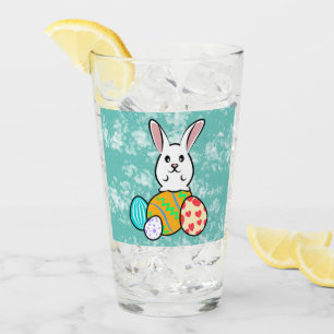 Verre Lapin de Pâques sur les oeufs de Pâques