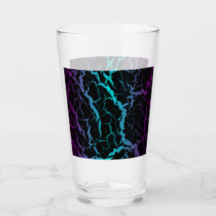 Verre Lave de l'espace fissuré - violet/cyan