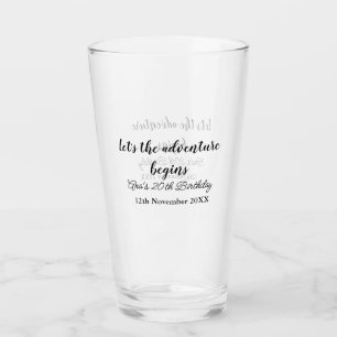 Verre l'aventure commence 20e anniversaire ajouter nom d