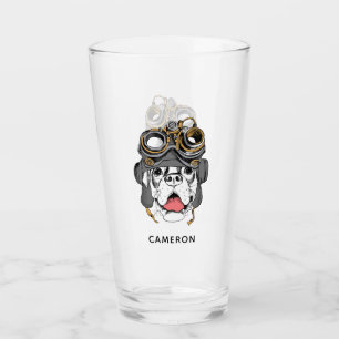 Verre Le boxeur de Steampunk   ajoutent votre nom