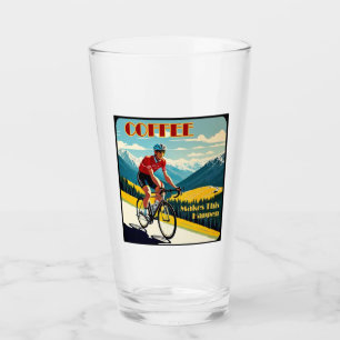 Verre Le Café Fait Que Cela Se Passe En Cyclisme