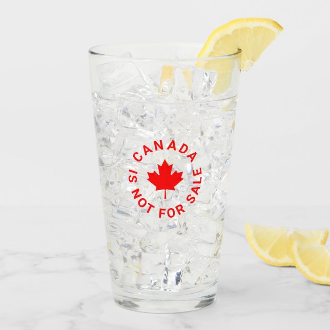 Verre Le Canada n'est pas en vente texte personnalisé fe (Dos glace)