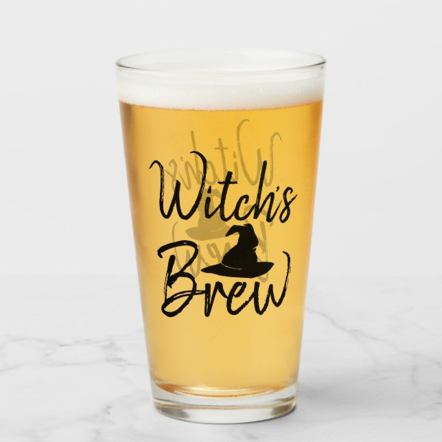 Verre Le Casquette de la sorcière d'Halloween Witch (Devant (rempli))