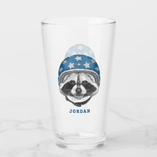 Verre Le casse-cou de raton laveur ajoutent votre nom