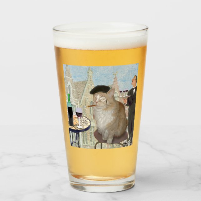 Verre Le Cat du Café (Devant (rempli))